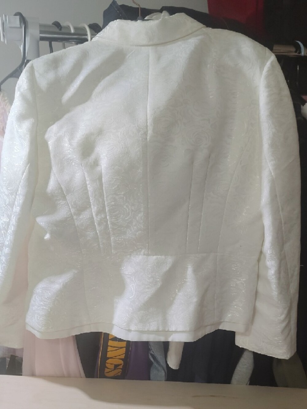 Kasper Ivory Jacquard Notch-Lapel Blazer - Picture 4 of 5
